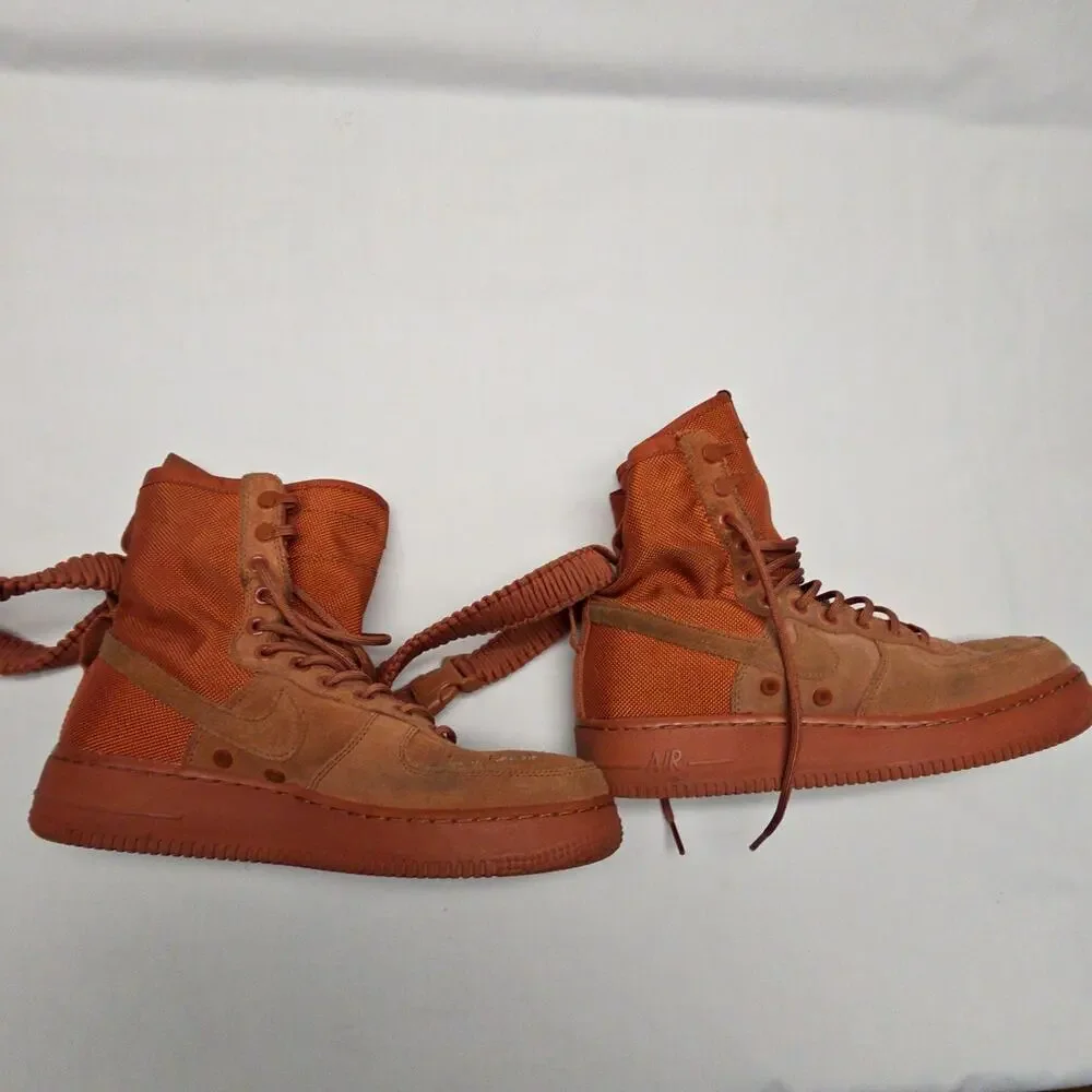 Nike SF Air Force 1 High Boots Mens 8.5 Peach Tactical Sneakers